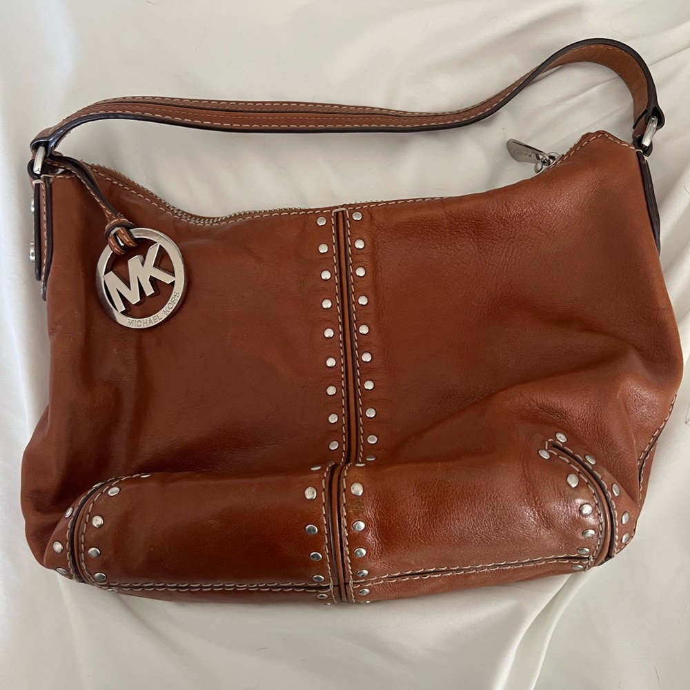 Michael Kors Brown Studded small handbag